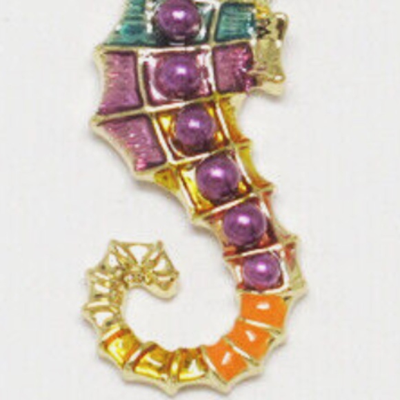 Multicolor Seahorse Earrings - Picture 5 of 5